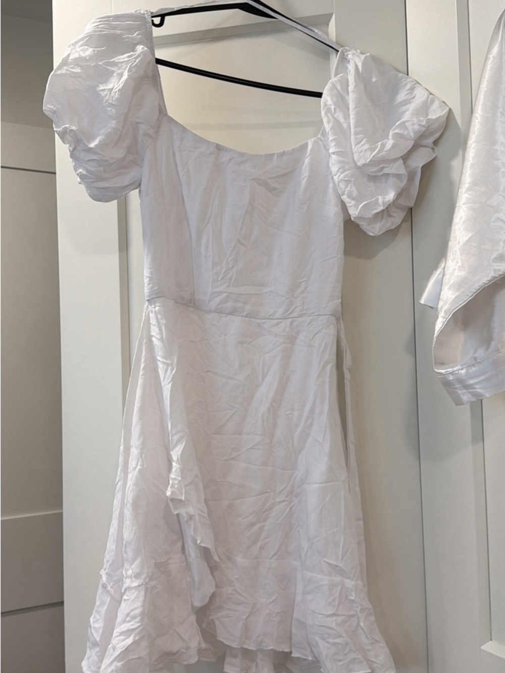 Trixxi White Puff Sleeve Mini Dress